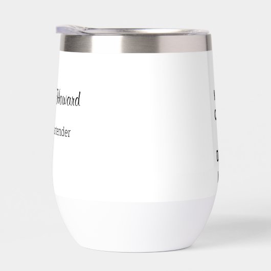 Blijf kalm en Drink Wijn Custom Back Tekst (Rechts)