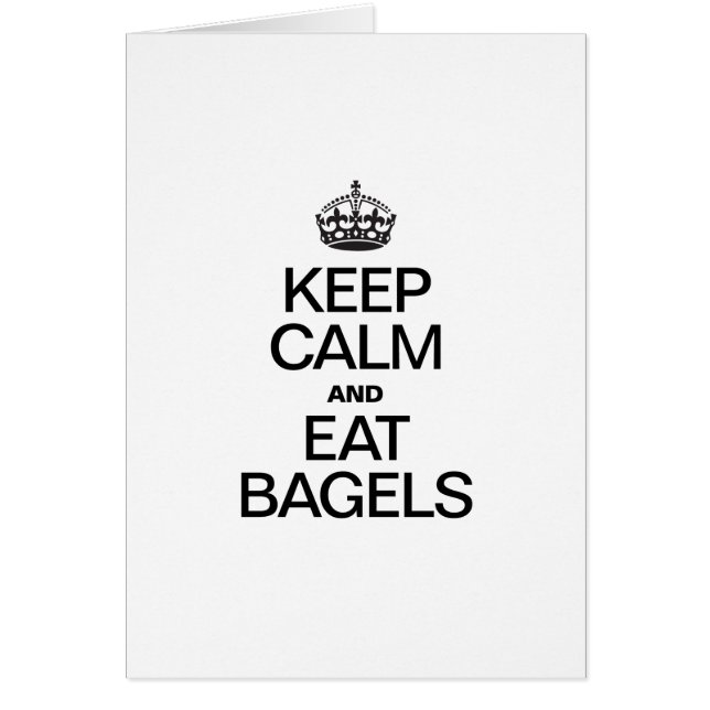 BLIJF KALM EN EET BAGELS (Voorkant)