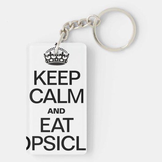 BLIJF KALM EN EET BLAASJES SLEUTELHANGER (achterkant)