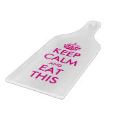 Blijf kalm en eet deze grappige glazen snijplank (Hoek)