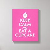 Blijf kalm en eet een cupcake gewikkeld canvas kun (Voorkant)
