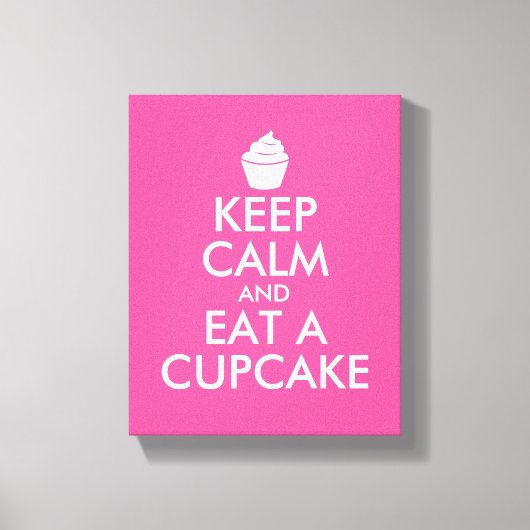 Blijf kalm en eet een cupcake gewikkeld canvas kun (Voorkant)