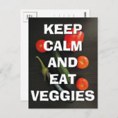Blijf kalm en eet groenten Briefkaart (Voorkant / Achterkant)