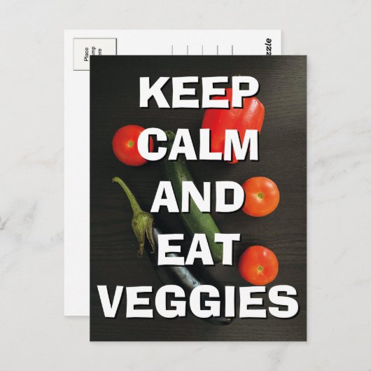 Blijf kalm en eet groenten Briefkaart (Voorkant / Achterkant)