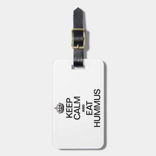 BLIJF KALM EN EET HUMMUS BAGAGELABEL (Voorkant verticaal)