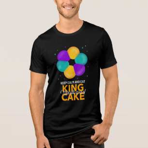 Blijf kalm en eet King Cake Mardi Gras Shirt