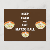Blijf kalm en eet Matzah Funny Pesach Design Briefkaart (Voorkant)