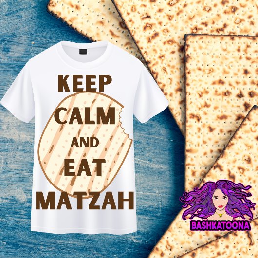 Blijf kalm en eet Matzah Funny Pesach Design T-shirt