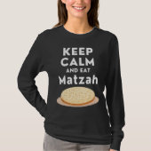 Blijf kalm en eet Matzah Pesach Quote Matzah Pla T-shirt (Voorkant)