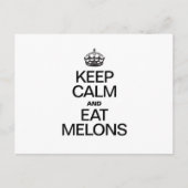BLIJF KALM EN EET MELOENEN BRIEFKAART (Voorkant)