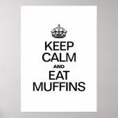 BLIJF KALM EN EET MUFFINS POSTER (Voorkant)