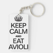 BLIJF KALM EN EET RAVIOLIS SLEUTELHANGER (achterkant)