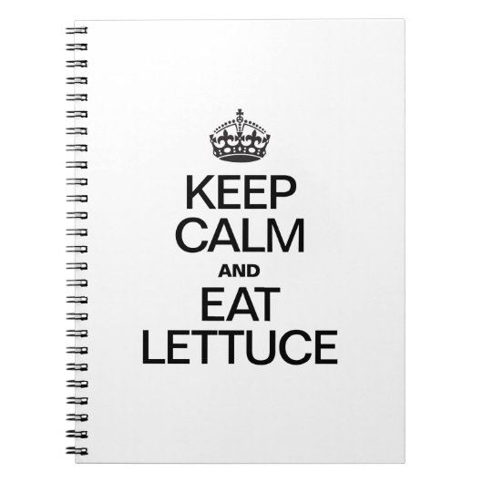 BLIJF KALM EN EET SLA NOTITIEBOEK (Voorkant)