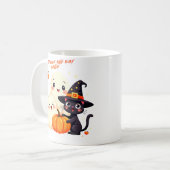 Blijf kalm en eet Snoep - Halloween Koffiemok (Voorkant links)