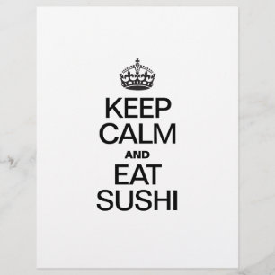 Blijf Kalm en Eet Sushi Flyer