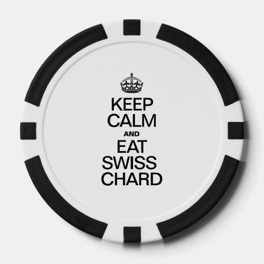 BLIJF KALM EN EET SWISS CHARD POKERCHIPS (Voorkant)