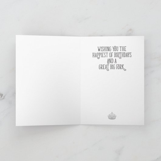 Blijf kalm en eet taart verjaardag kaart (Binnen)