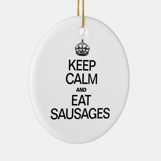 BLIJF KALM EN EET WORSTJES KERAMISCH ORNAMENT (Rechts)