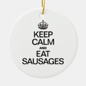 BLIJF KALM EN EET WORSTJES KERAMISCH ORNAMENT (Voorkant)