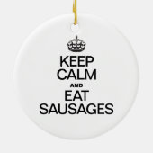 BLIJF KALM EN EET WORSTJES KERAMISCH ORNAMENT (Achterkant)