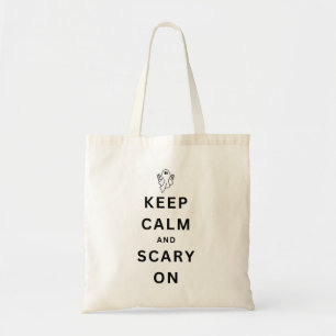 Blijf kalm en eng op Spooky Halloween Shopping Tote Bag