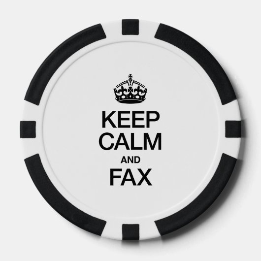 BLIJF KALM EN FAX POKERCHIPS (Voorkant)