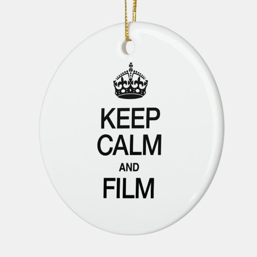 BLIJF KALM EN FILM KERAMISCH ORNAMENT (Links)