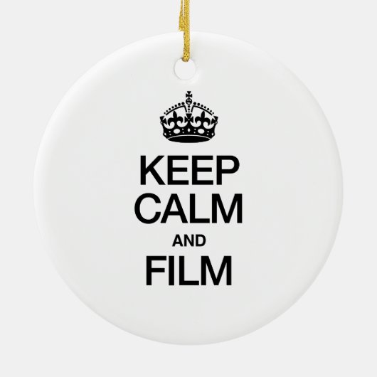 BLIJF KALM EN FILM KERAMISCH ORNAMENT (Achterkant)