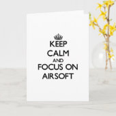 Blijf kalm en focus op Airsoft Kaart (Gele Bloem)