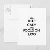 Blijf kalm en focus op Judo Briefkaart (Voorkant / Achterkant)