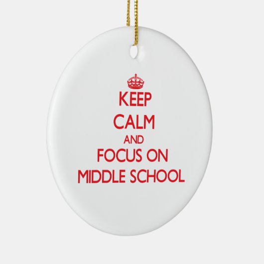 Blijf kalm en focus op middelbare school keramisch ornament (Rechts)