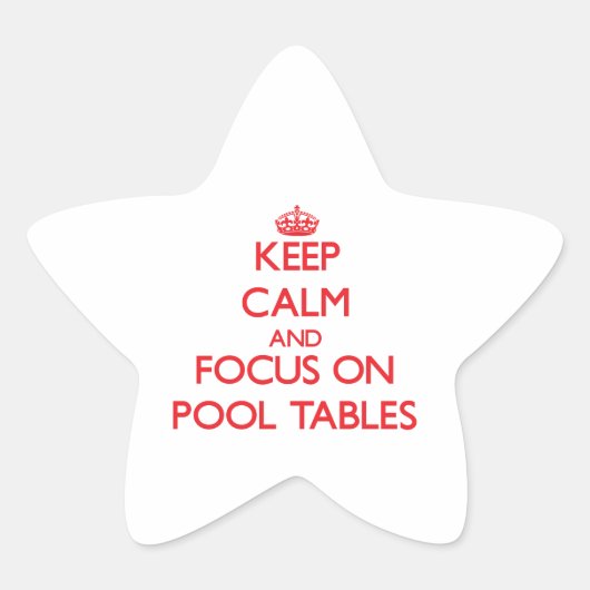 Blijf kalm en focus op pooltafels ster sticker (Voorkant)