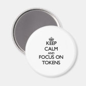 Blijf kalm en focus op tokens magneet (Voorkant / Achterkant)
