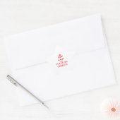 Blijf kalm en focus op Wortelen Ster Sticker (Envelop)