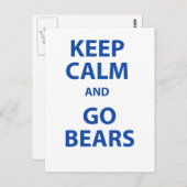 Blijf kalm en ga Beren Briefkaart (Voorkant / Achterkant)