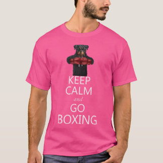 Blijf kalm en ga boksen Rottweiler Dog Boxer T-shirt