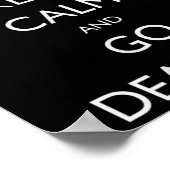 Blijf kalm en ga Deadbar Funny Foosball Poster (Hoek)