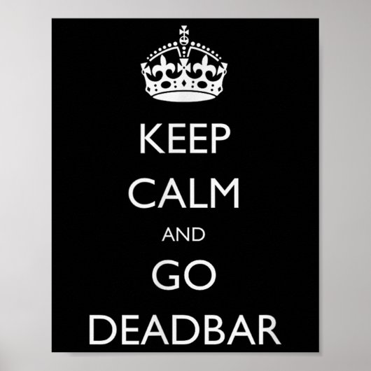 Blijf kalm en ga Deadbar Funny Foosball Poster (Voorkant)
