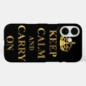 Blijf kalm en ga door Case-Mate iPhone case (Achterkant (horizontaal))