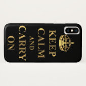 Blijf kalm en ga door Case-Mate iPhone case (Achterkant (horizontaal))