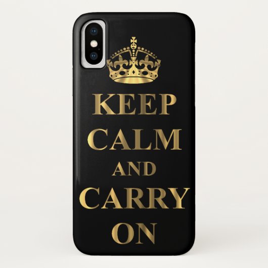 Blijf kalm en ga door Case-Mate iPhone case (Achterkant)