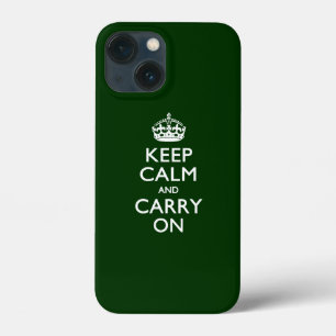Blijf Kalm En Ga Door Forest Groen iPhone 13 Mini Hoesje