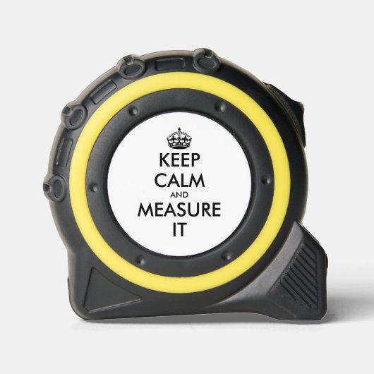 Blijf kalm en ga door met aangepaste meettape rolmaat (Voorkant)