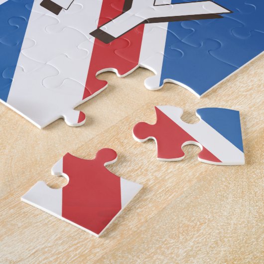 blijf kalm en ga door met de reisposter legpuzzel (Zijkant)