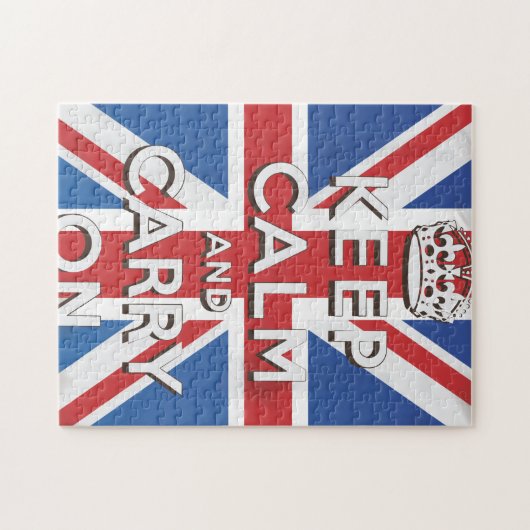 blijf kalm en ga door met de reisposter legpuzzel (Horizontaal)