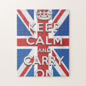 blijf kalm en ga door met de reisposter legpuzzel (Verticaal)