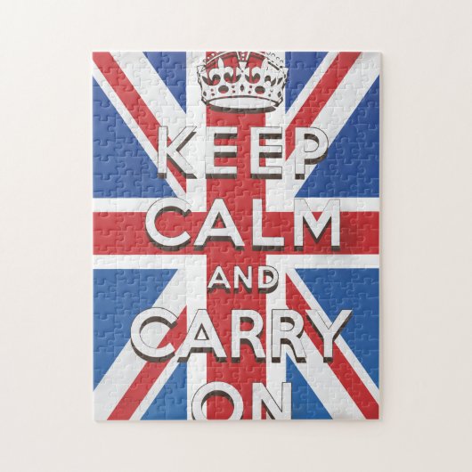 blijf kalm en ga door met de reisposter legpuzzel (Verticaal)