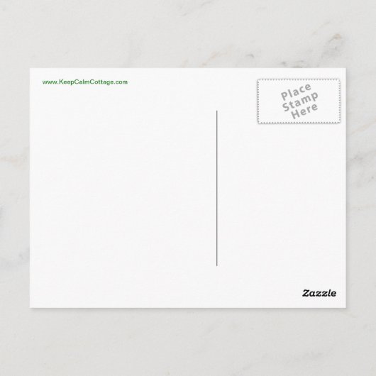 Blijf kalm en ga door met groen Briefkaart (Achterkant)