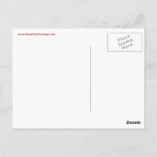 Blijf kalm en ga door met het rode retro Briefkaar Briefkaart (Achterkant)