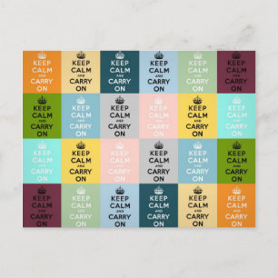 Blijf kalm en ga door met Origineel Briefkaart